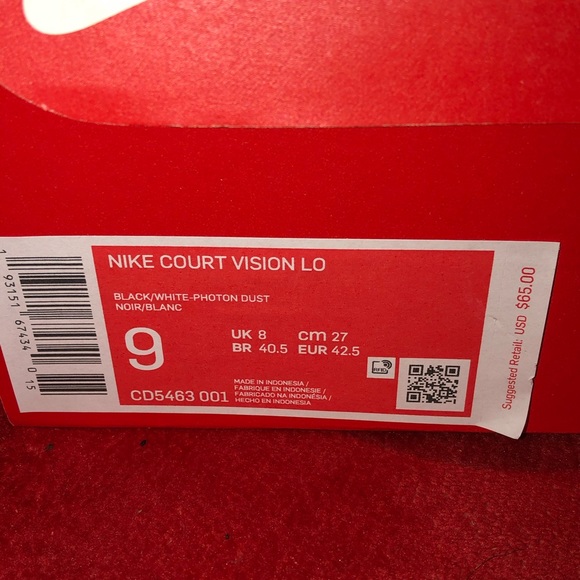 Nike Court Vision Lo Black / White - Picture 14 of 14